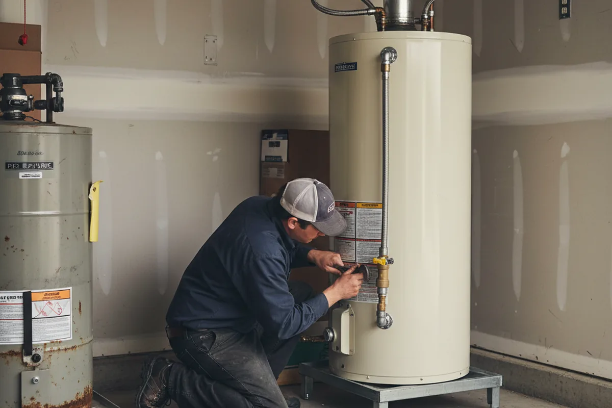Water heater and shutoff valve replacement in Buskirk